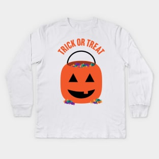 Trick or Treat Kids Long Sleeve T-Shirt